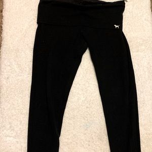 Victoria secret pink fold over leggings in the size large.